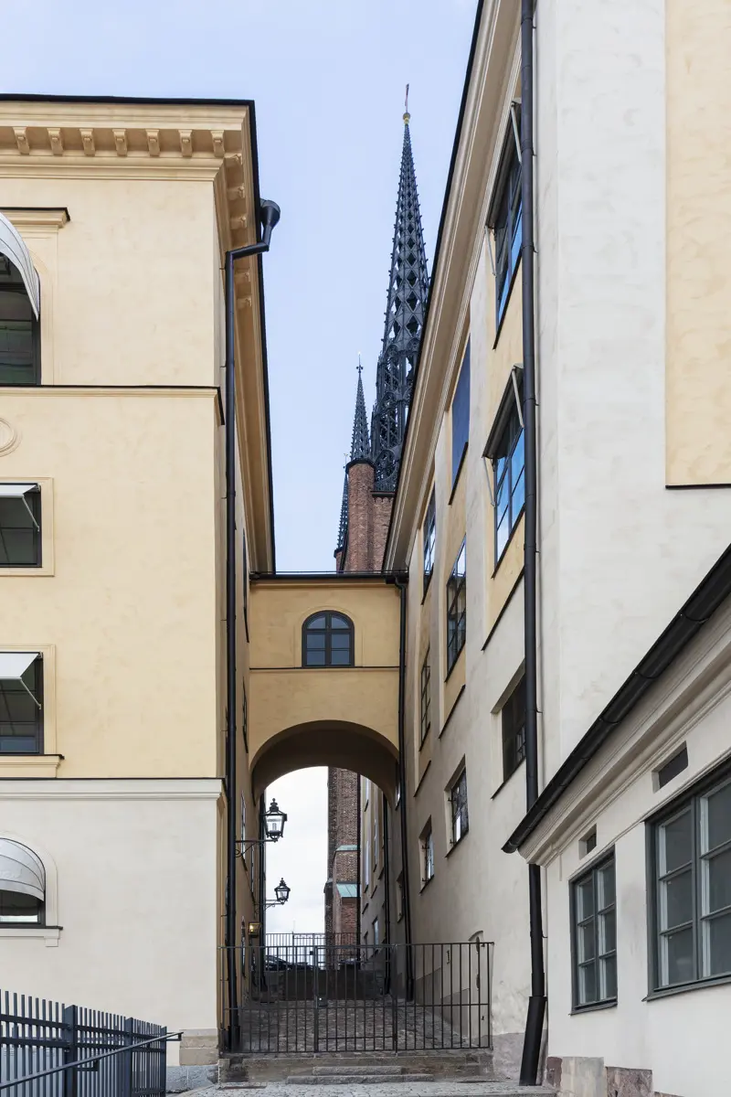 Gången mellan Östra och västra gymnasiehusen