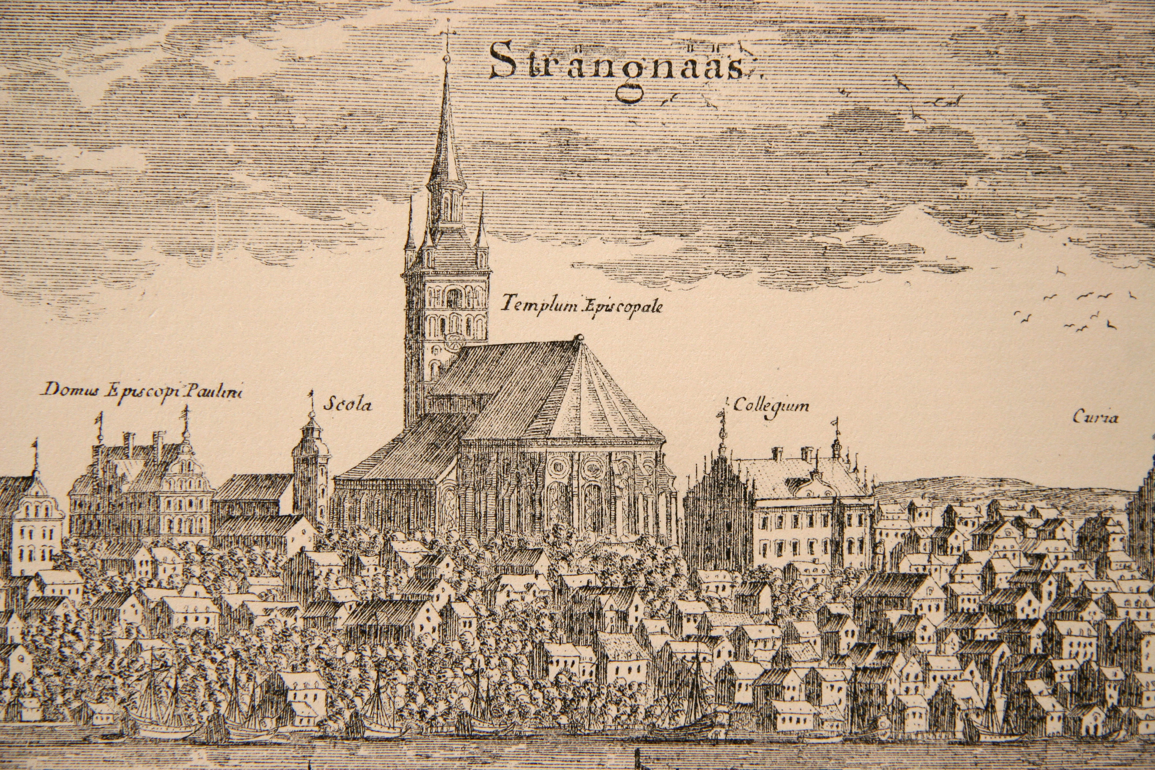 Bild av Strängnäs ur Suecia Antiqua et Hodierna