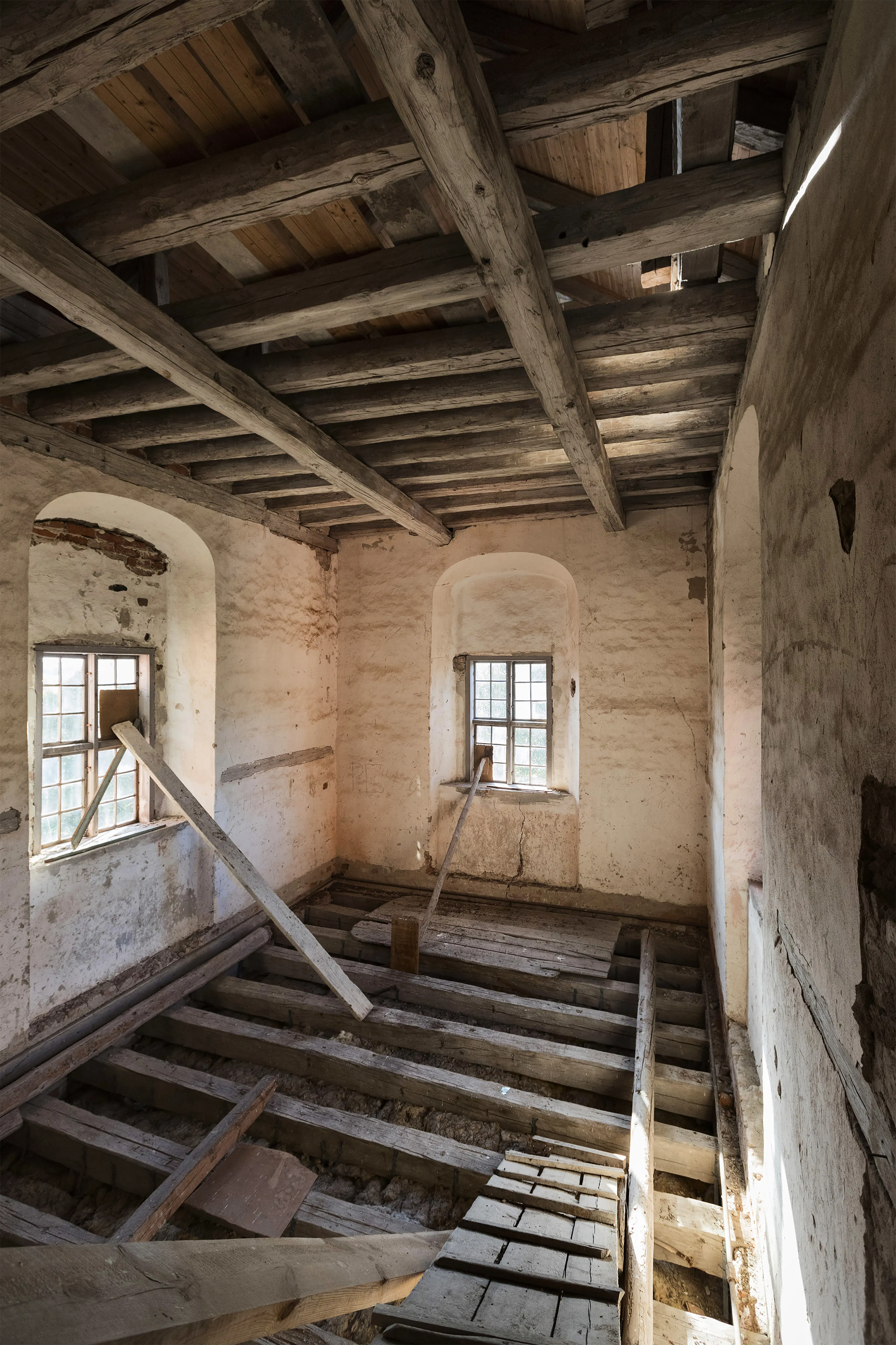 Ett rum som en bart kan nås från vinden på Tynnelsö slott