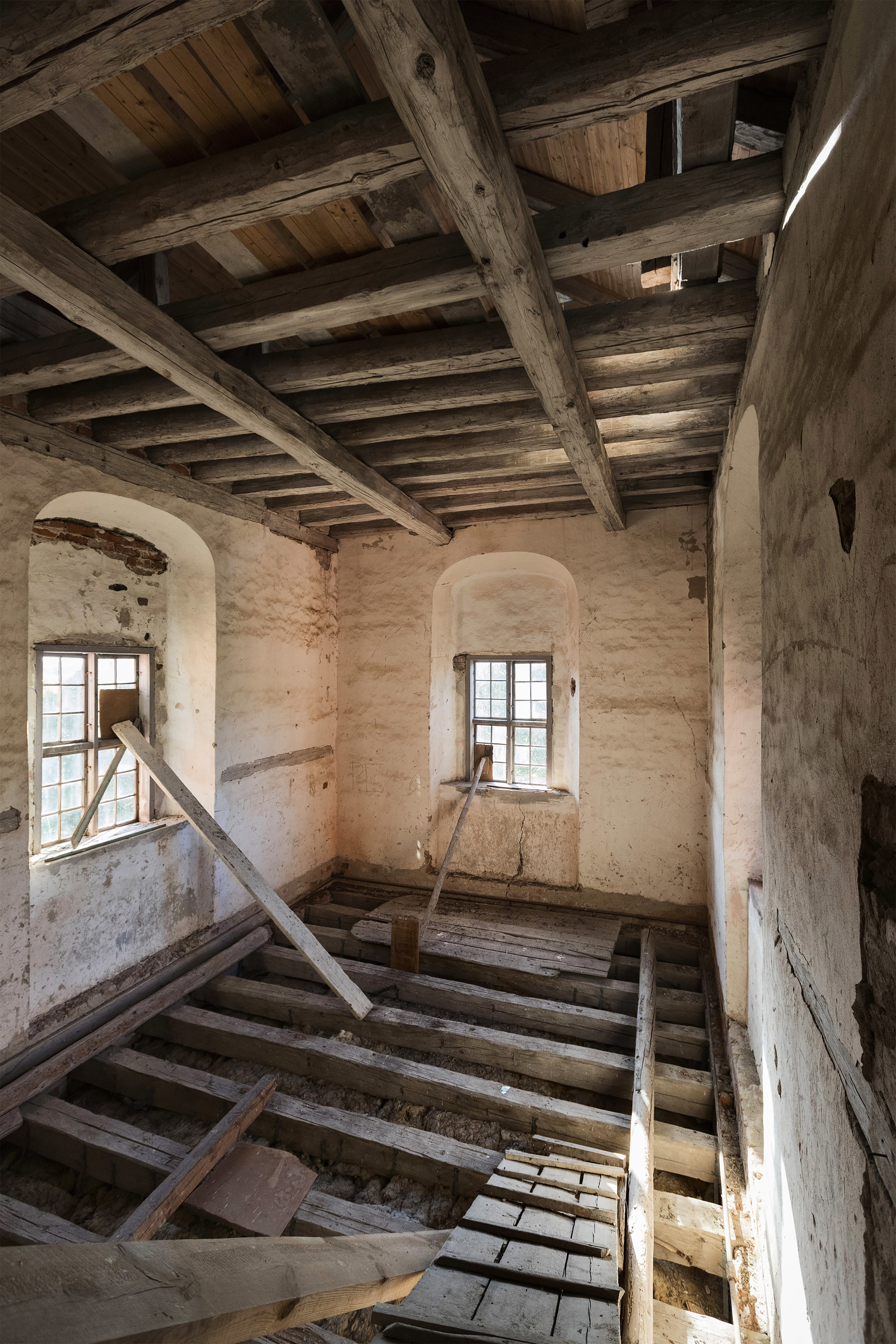 Ett rum som en bart kan nås från vinden på Tynnelsö slott