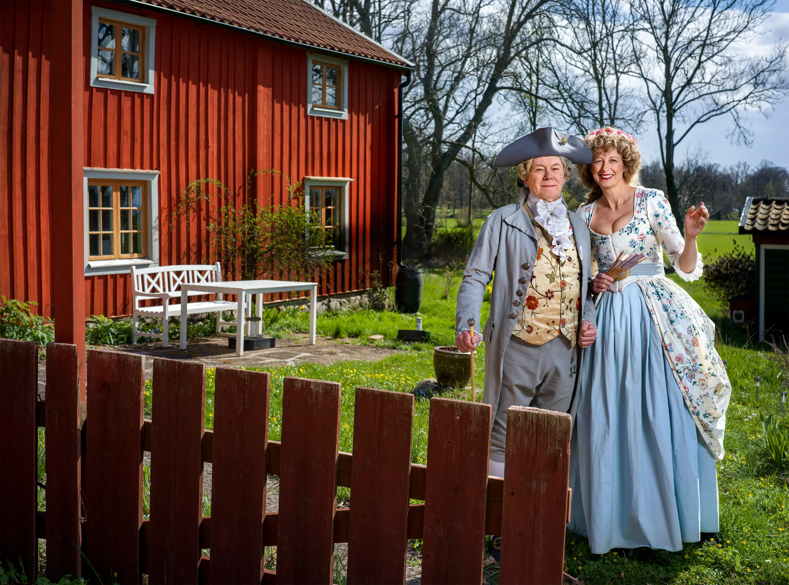 Ulf Ragnarsson och Lisa Wall på Wadstena Gård.