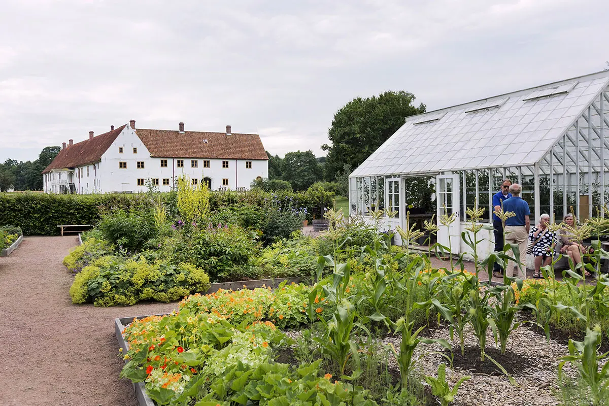 Köksträdgården vid Hovdala slott.