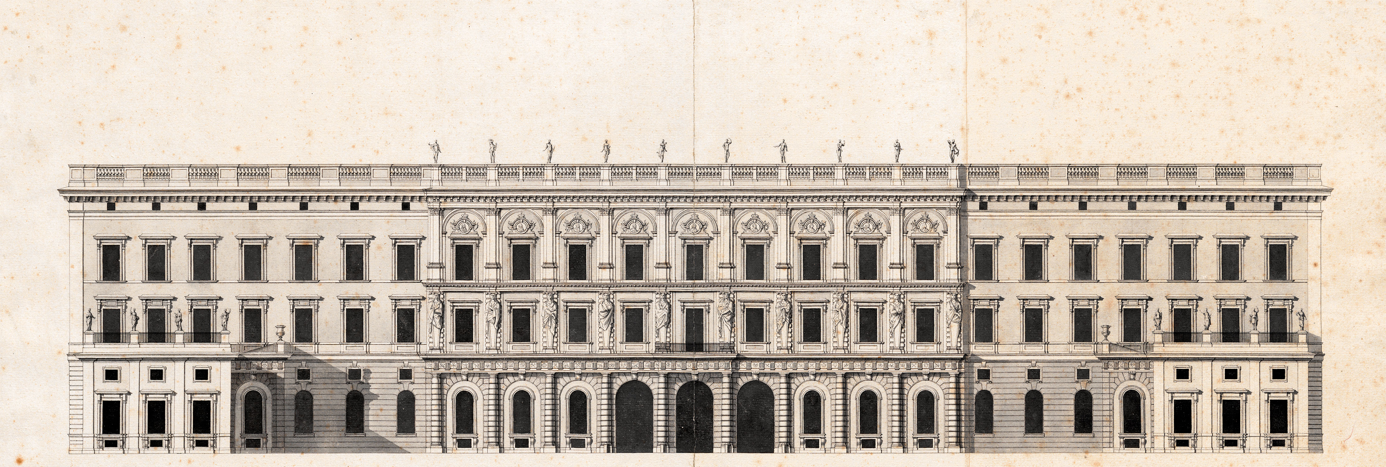 Västra fasaden av Stockholms slott