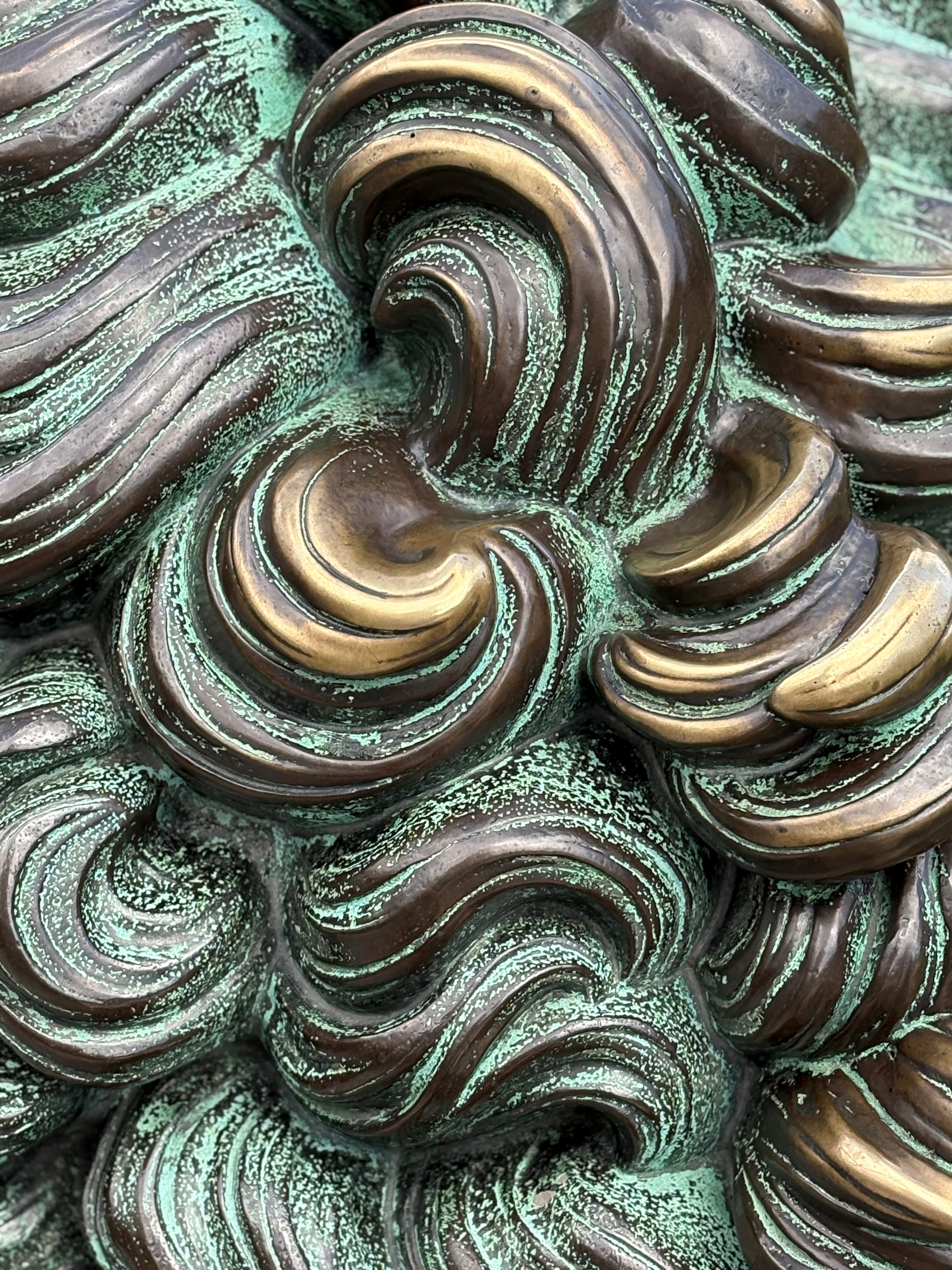 Staty i brons föreställande lejon