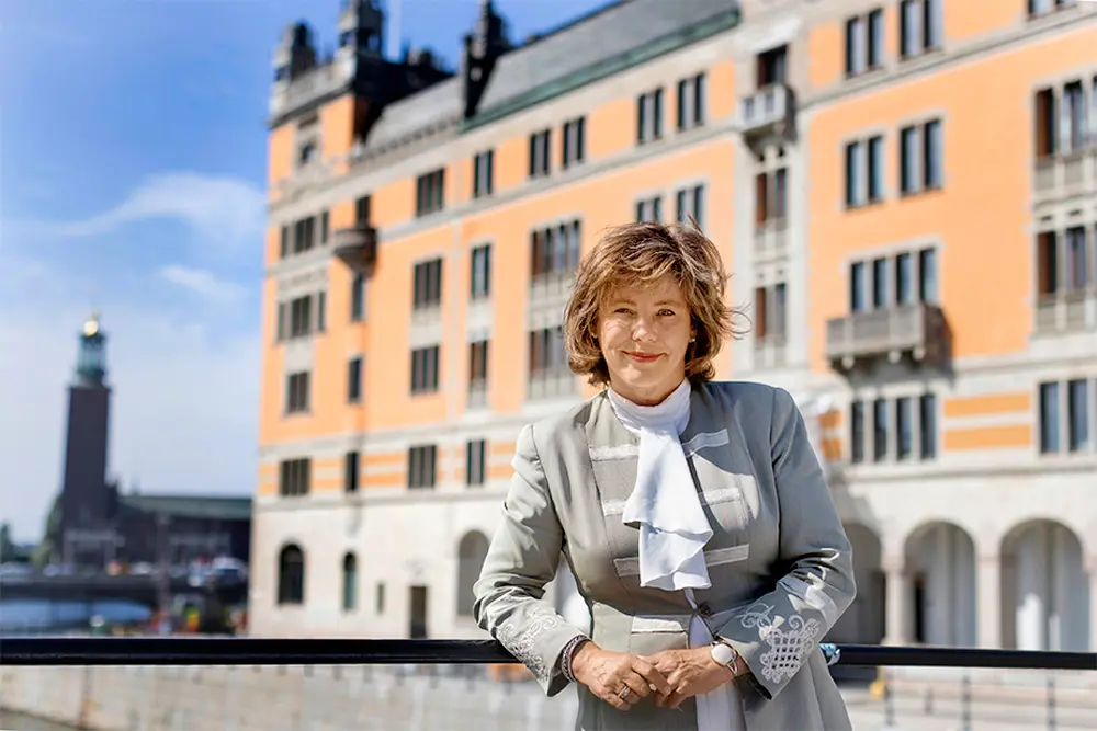 Ingrid Eiken framför Rosenbad
