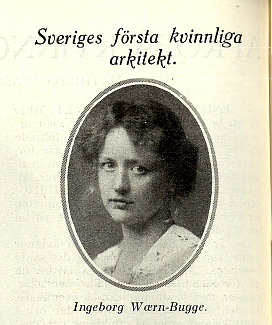 En porträttbild av en kvinna i svartvitt, från ett tidningsuppslag.