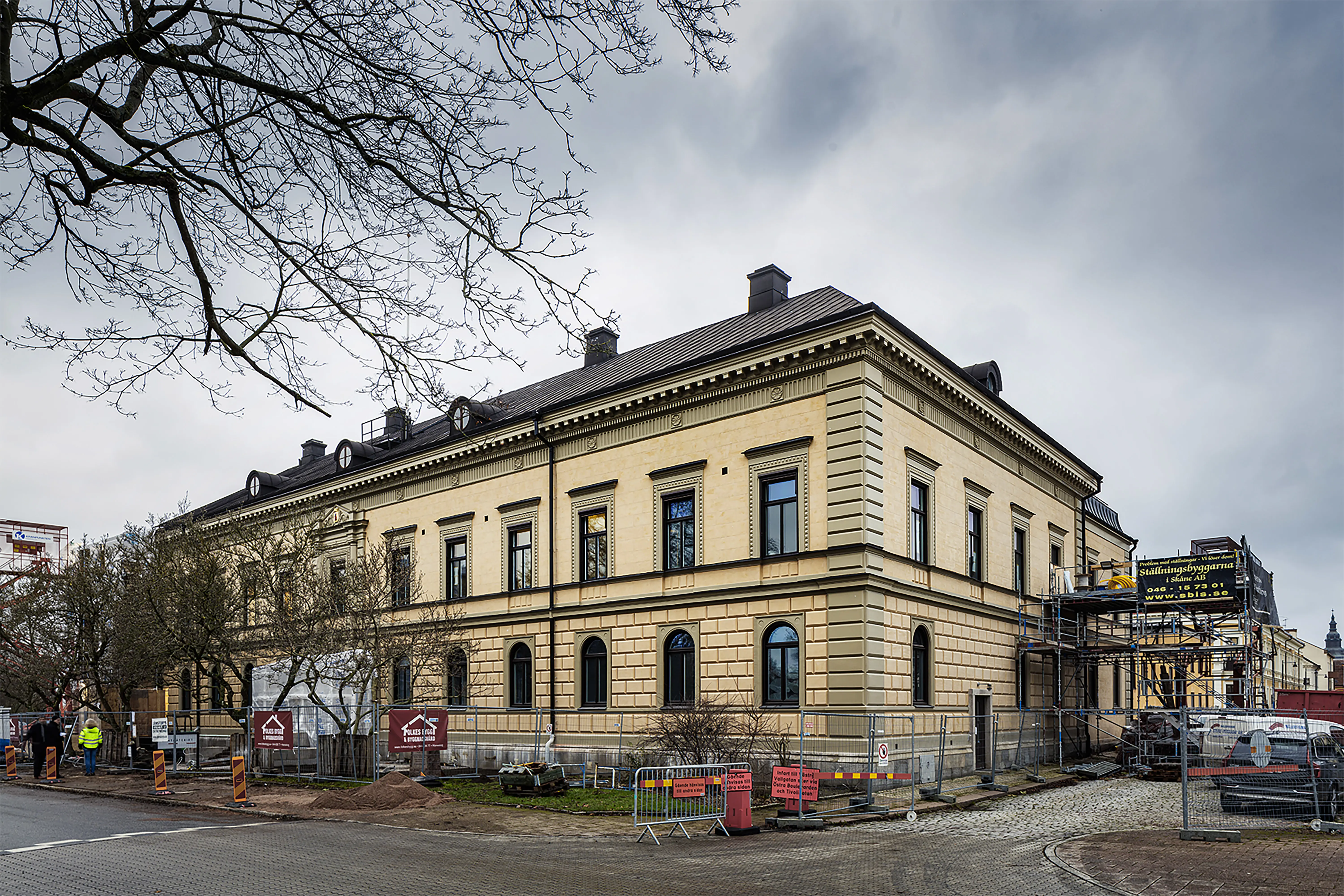 Kristianstad residens fasad renoveras