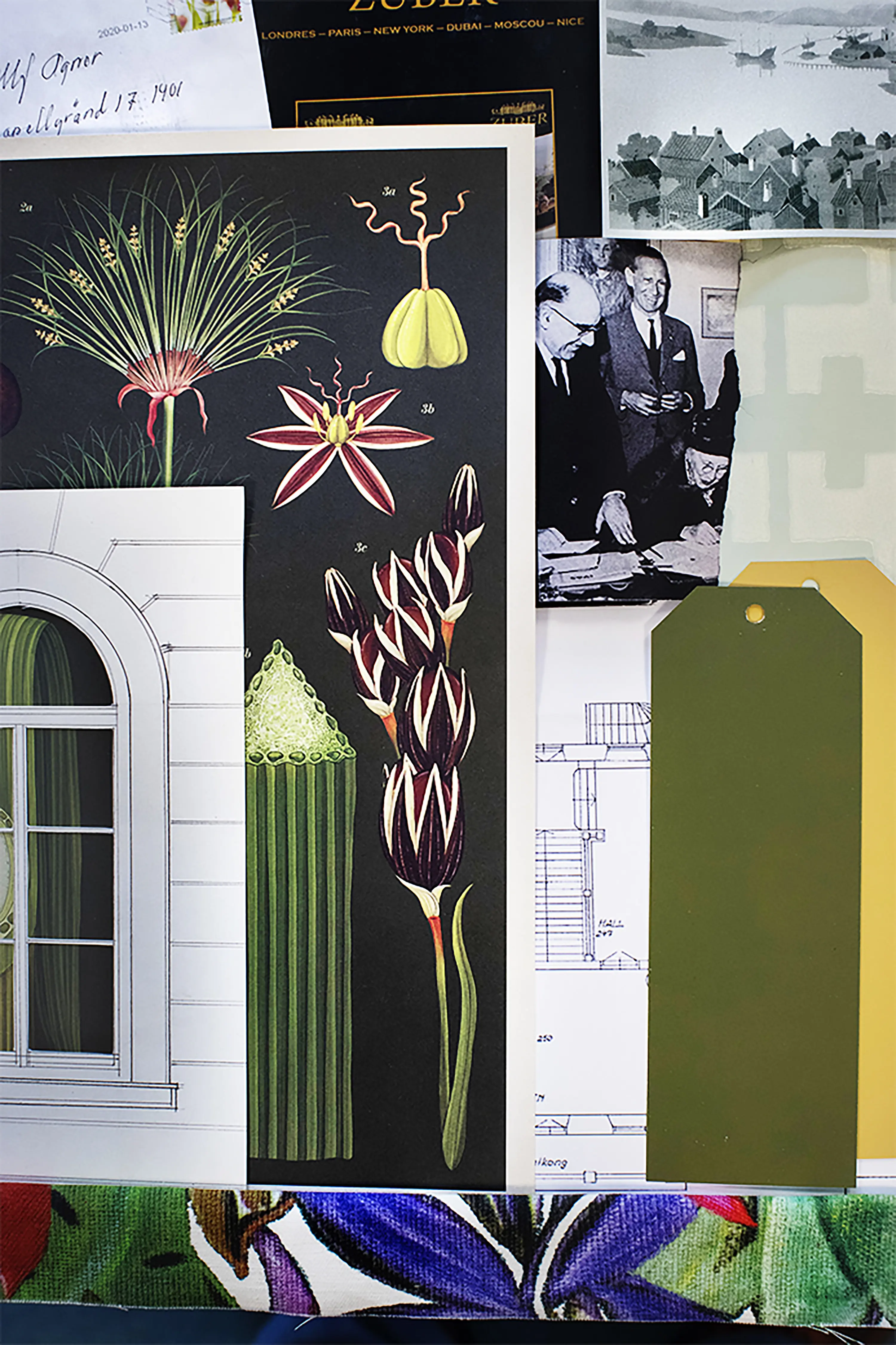 Ett av Ulf Agnérs moodboards.