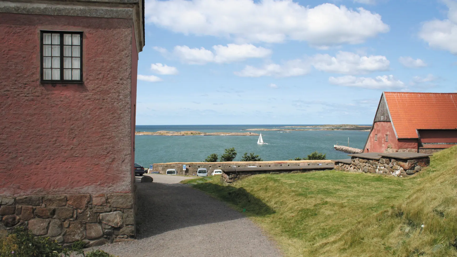 Utsikt över havet från Varbergs fästning
