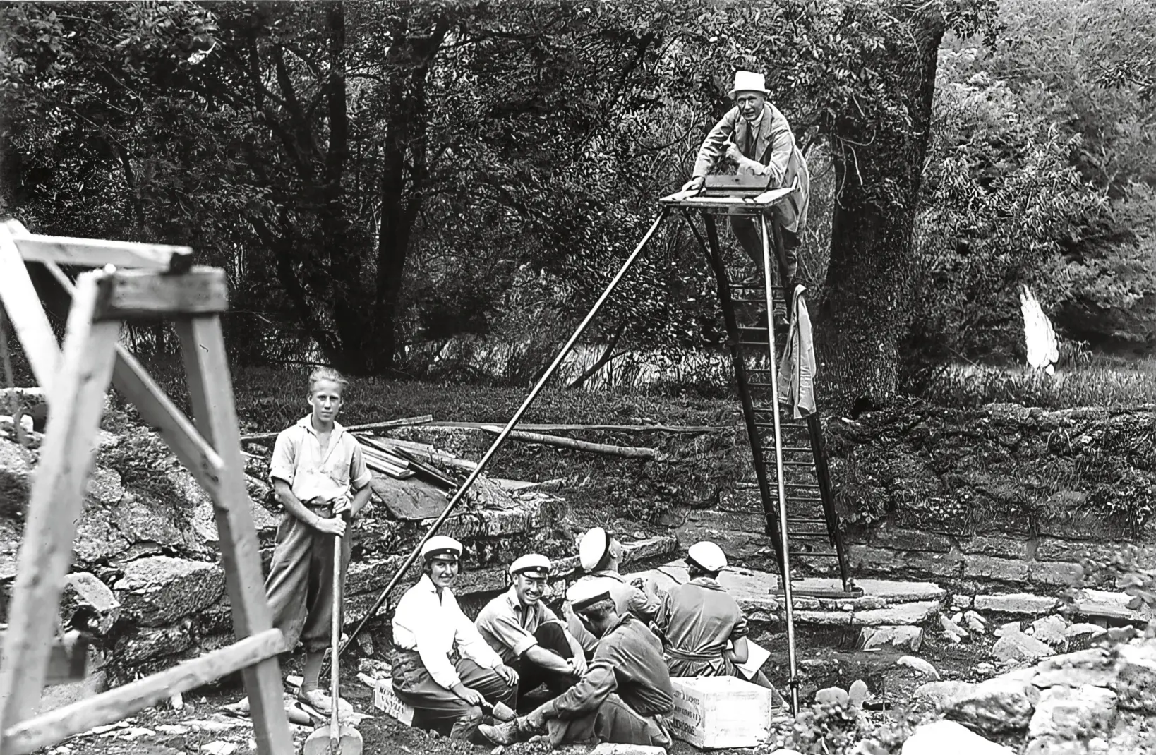 Otto Frodin och Bengt Frodin i Alvastra