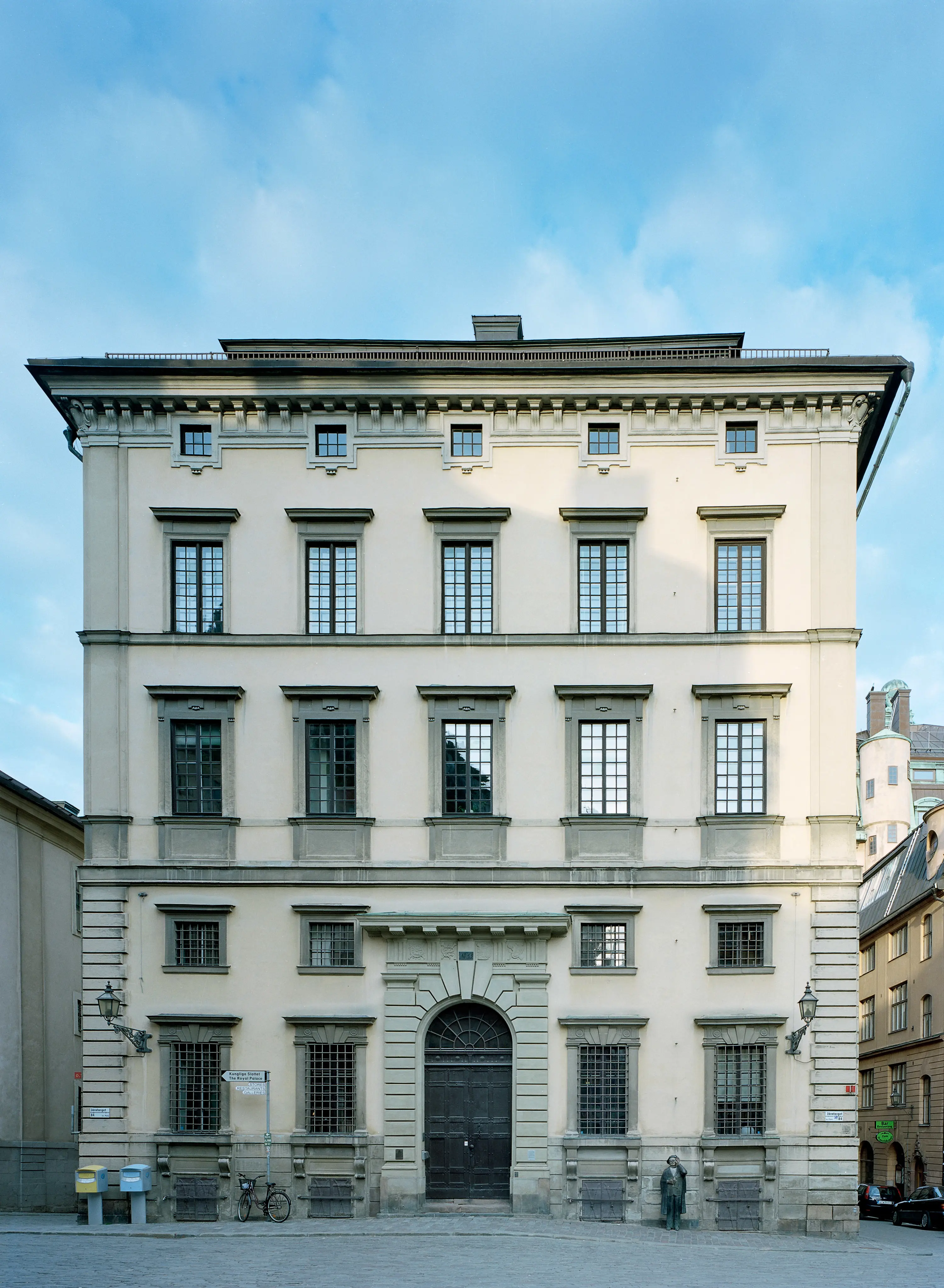 Exteriör av Södra bankohuset i Gamla stan, Stockholm