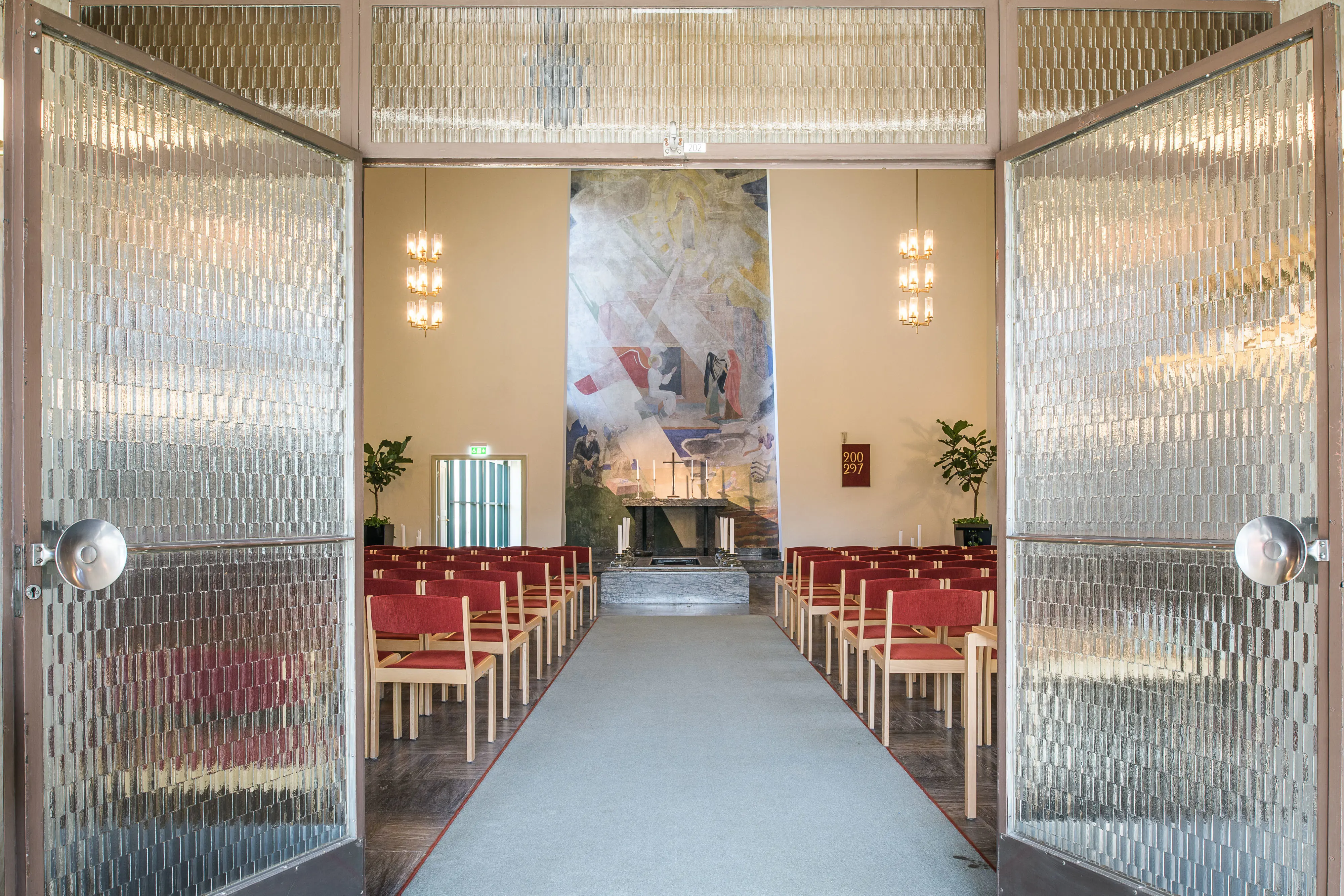 Interiör från Norrköpings krematorium.