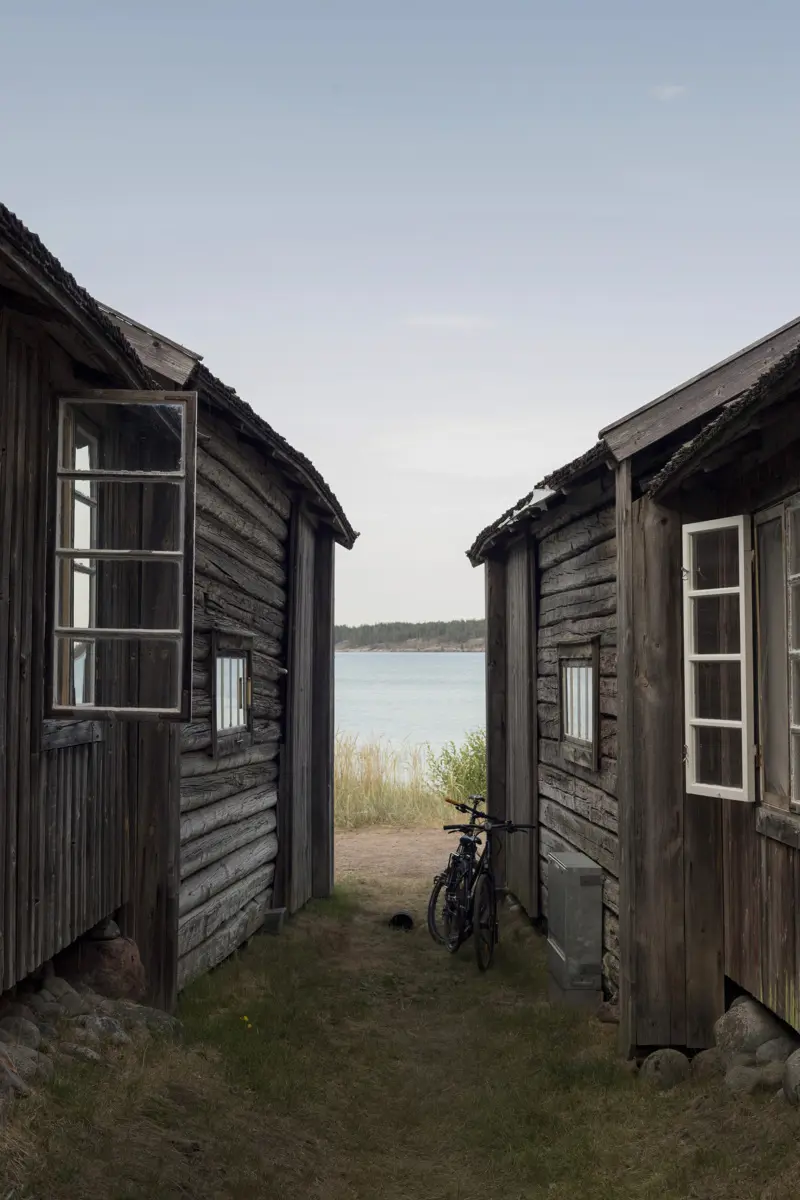 Fiskeläge i dagljus