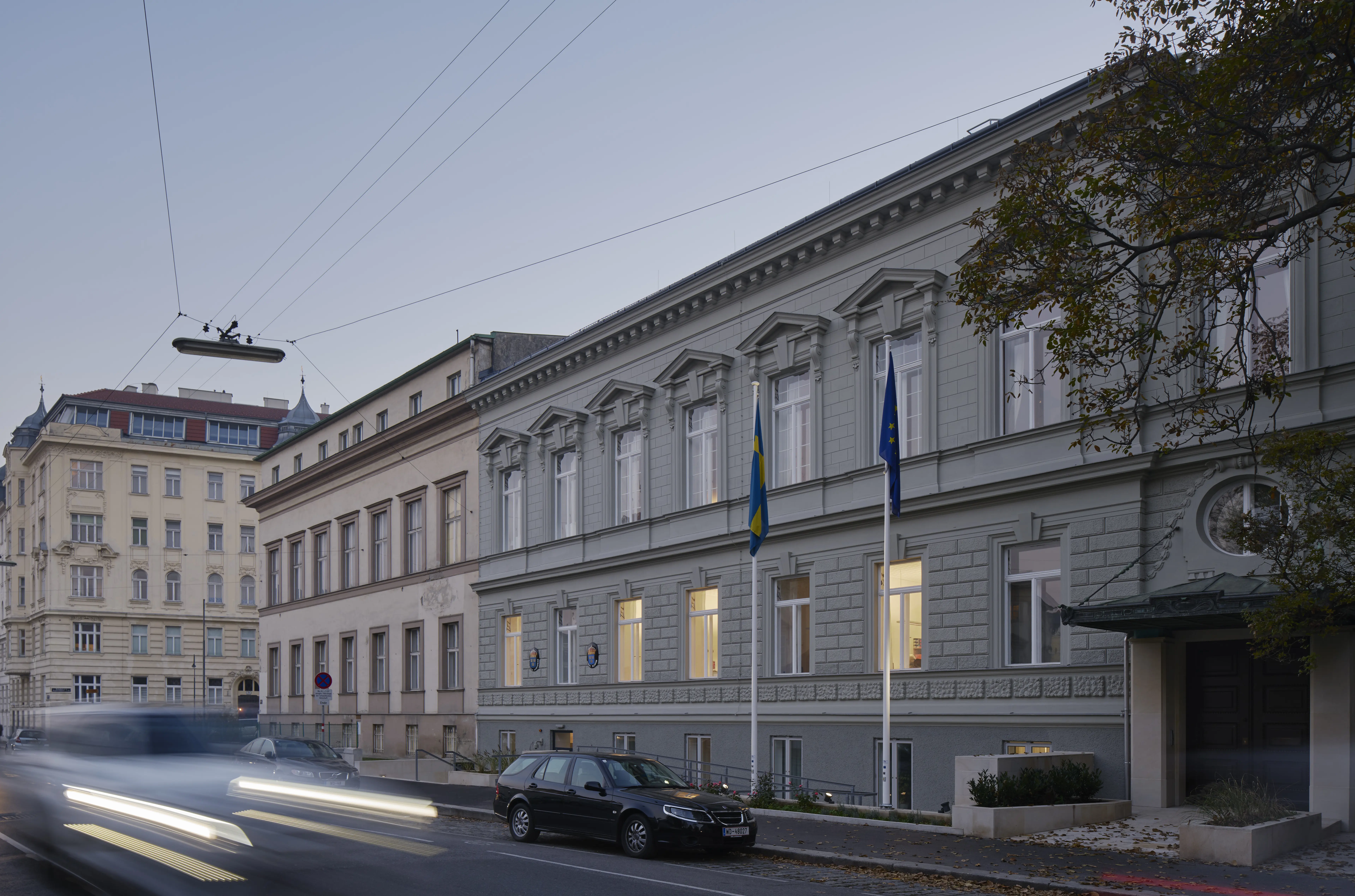 Ambassaden i Wien. Entréfasad mot gatan