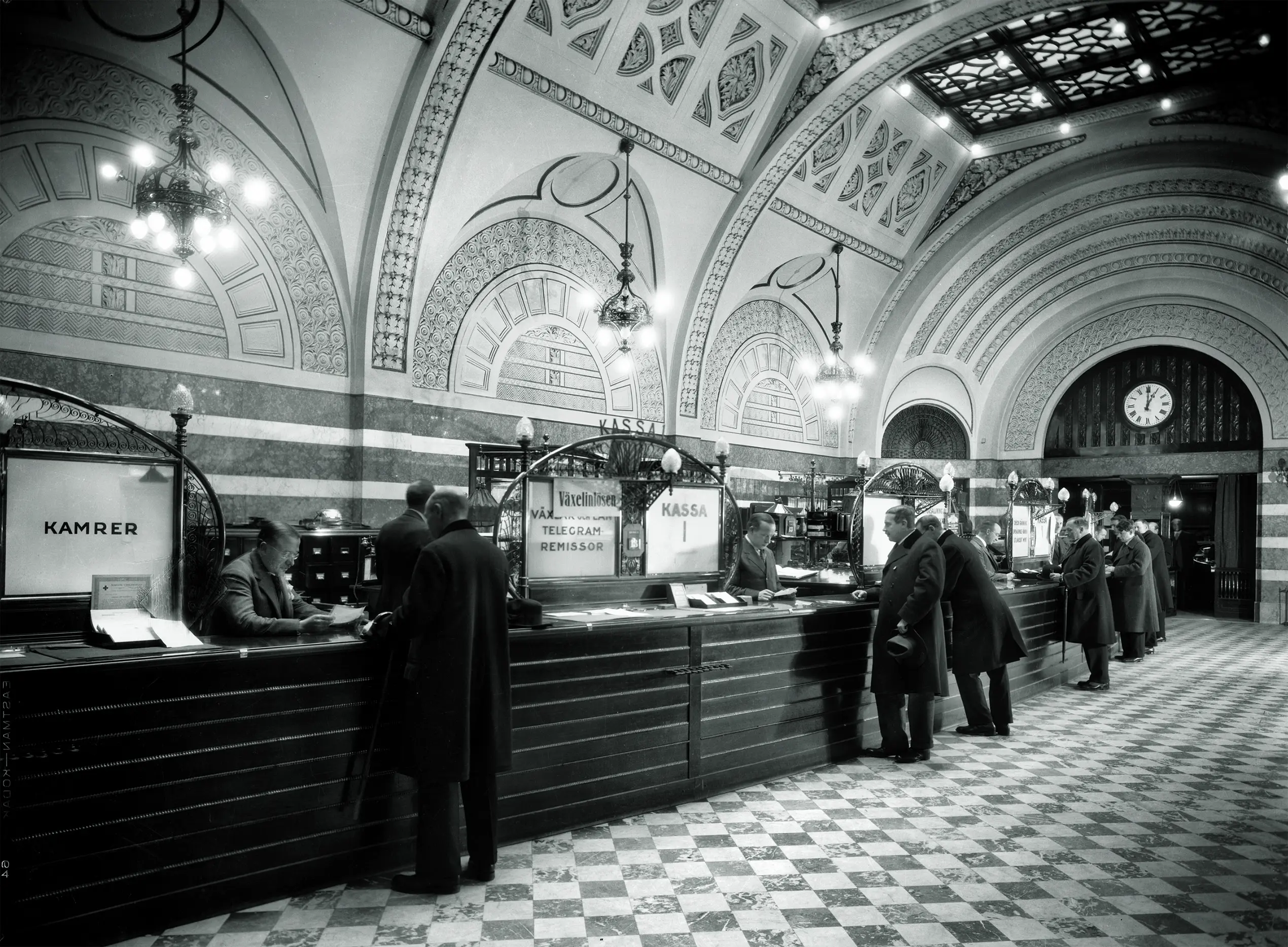 Skånebankens bankhall - historisk bild