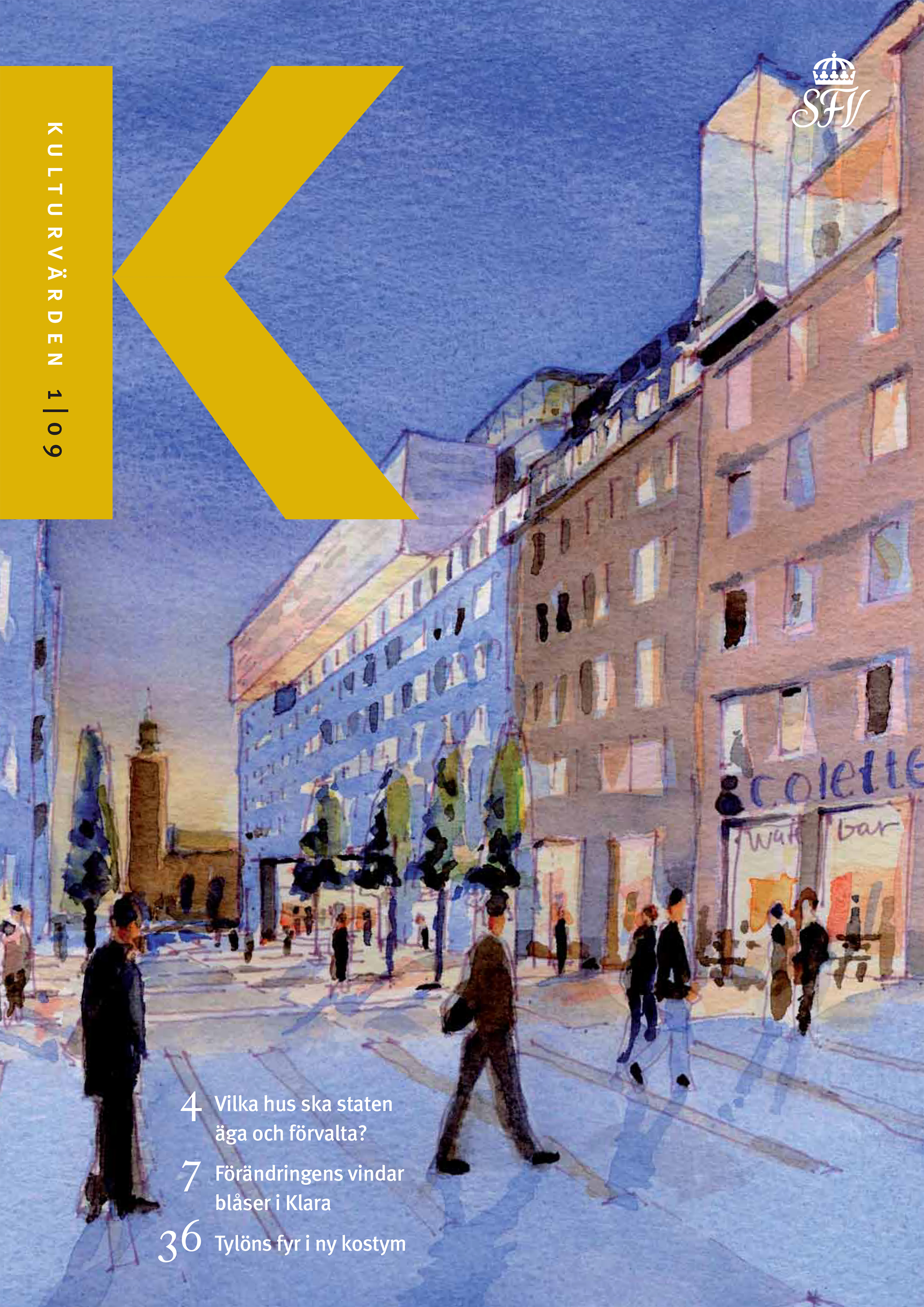 Arkitektskiss över Jakobsgatan och kvarteret Loen. 