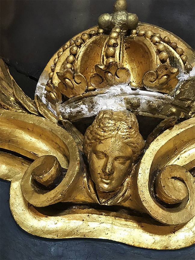 Detalj Hedvig Eleonoras paradsäng