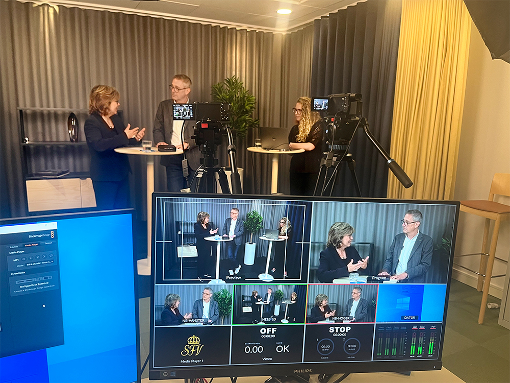 Studiobild från inspelning av Studio SFV