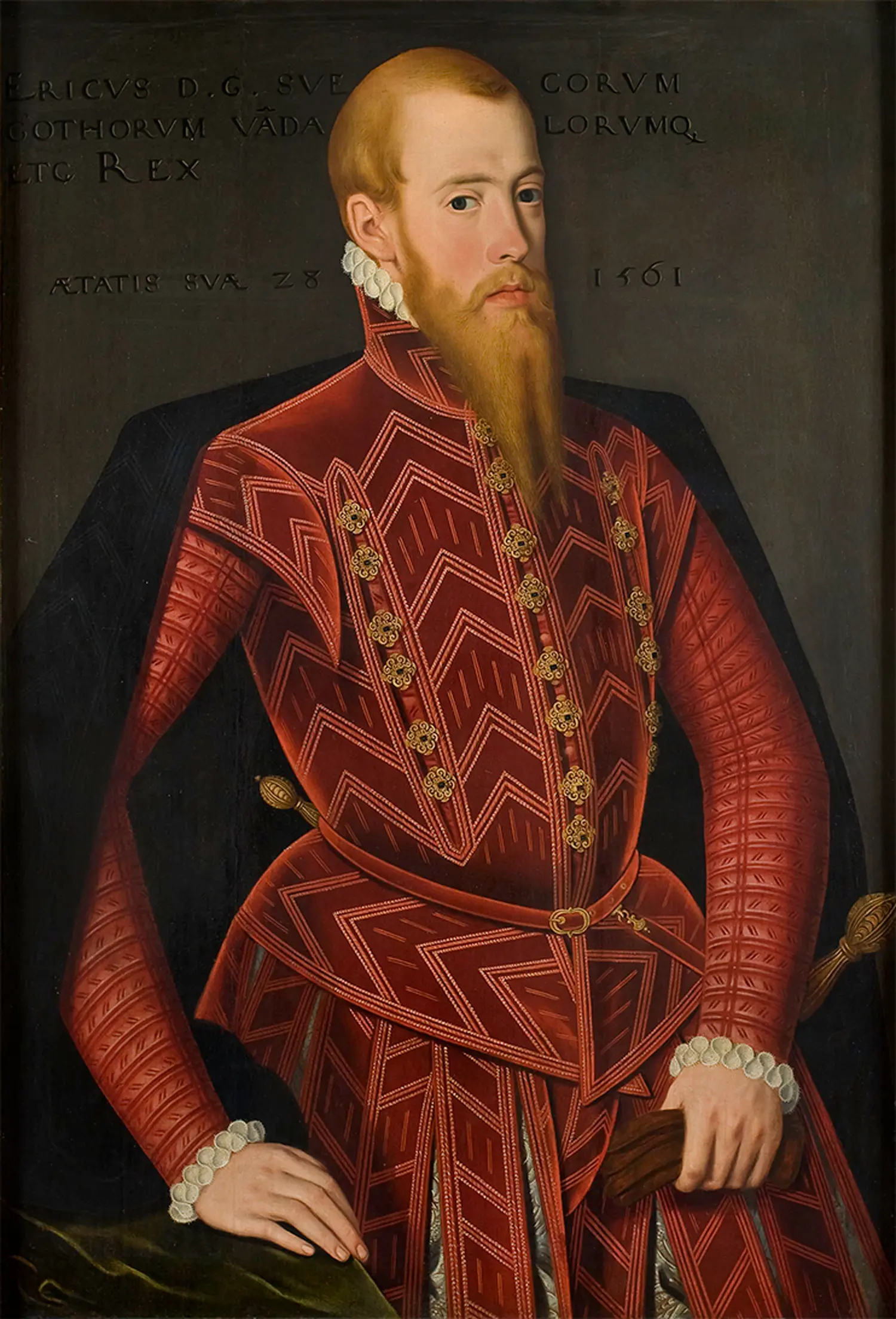 Erik XIV målad av Domenicus ver Wilt.