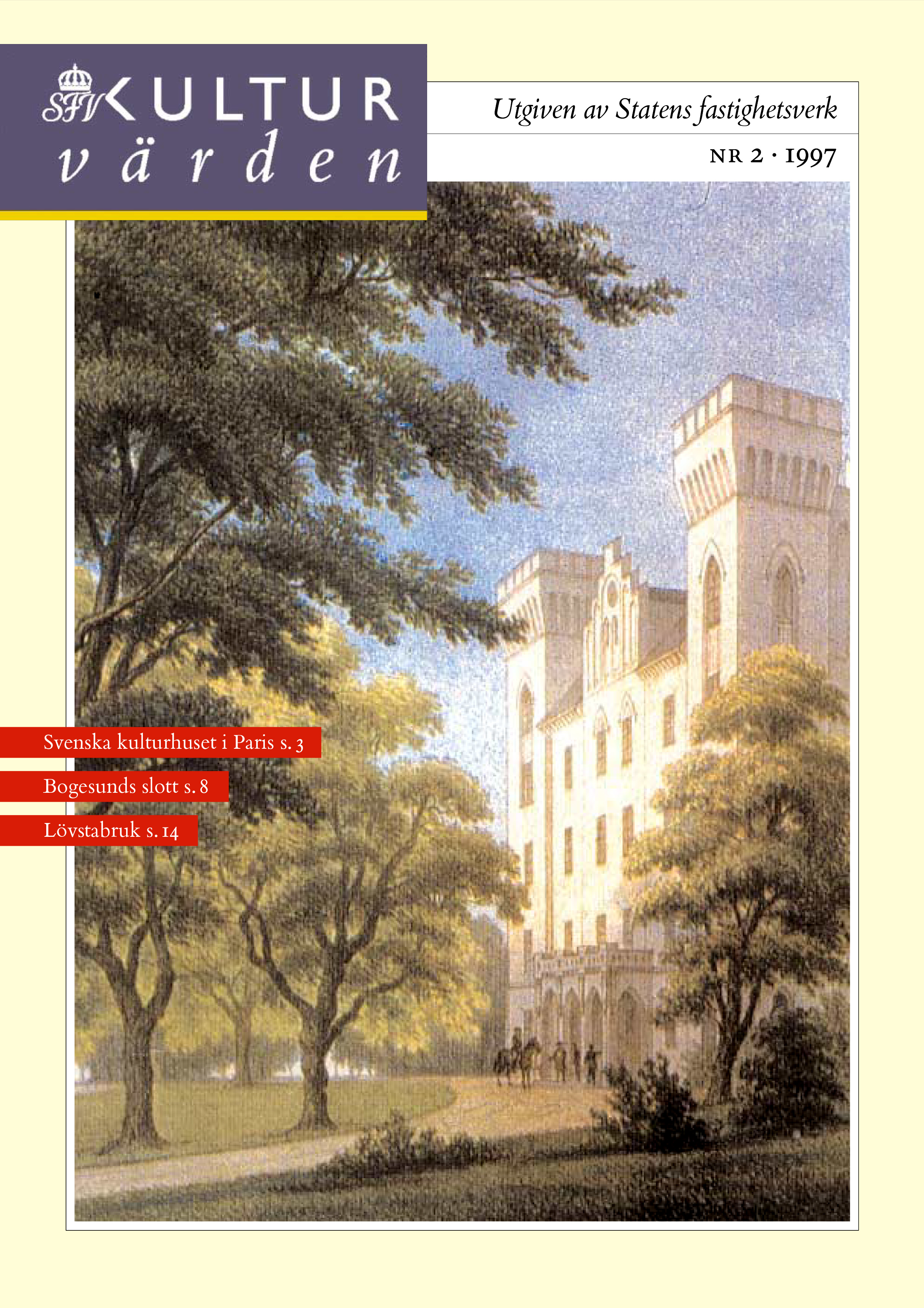 Bogesunds slott. Färglitografi av Alexander Nay.