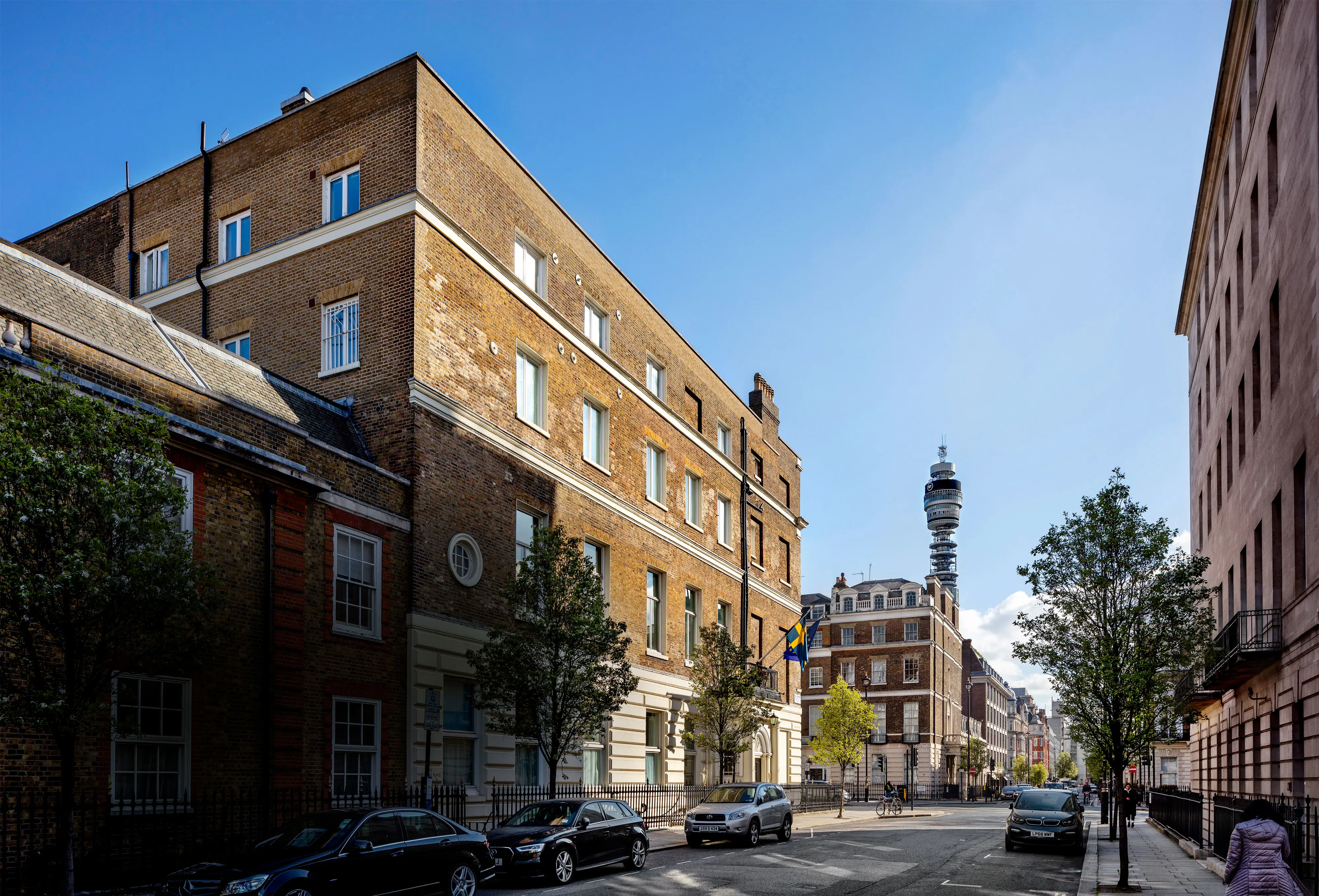 Svenska residenset i London sedd från gatan.
