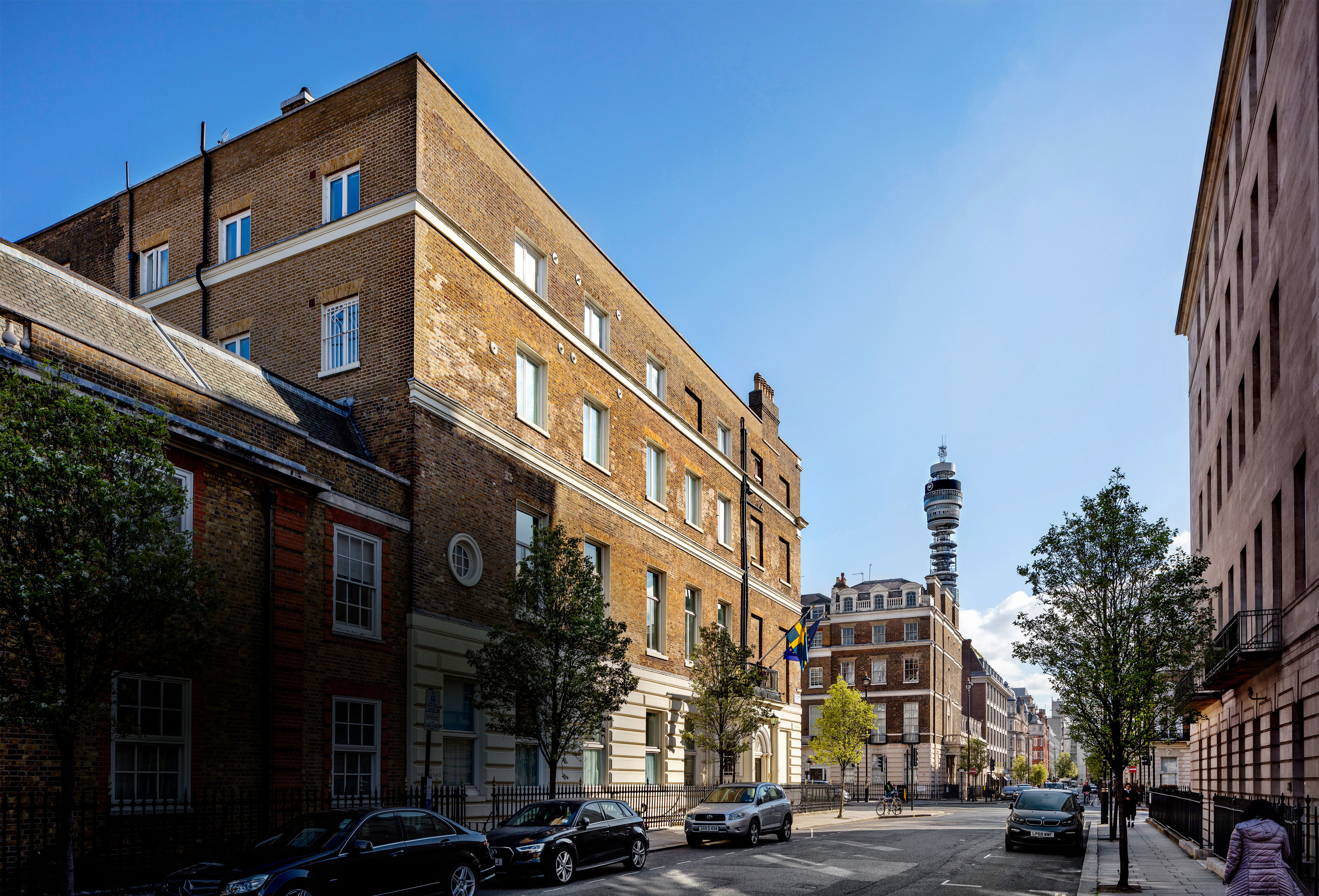 Svenska residenset i London sedd från gatan.