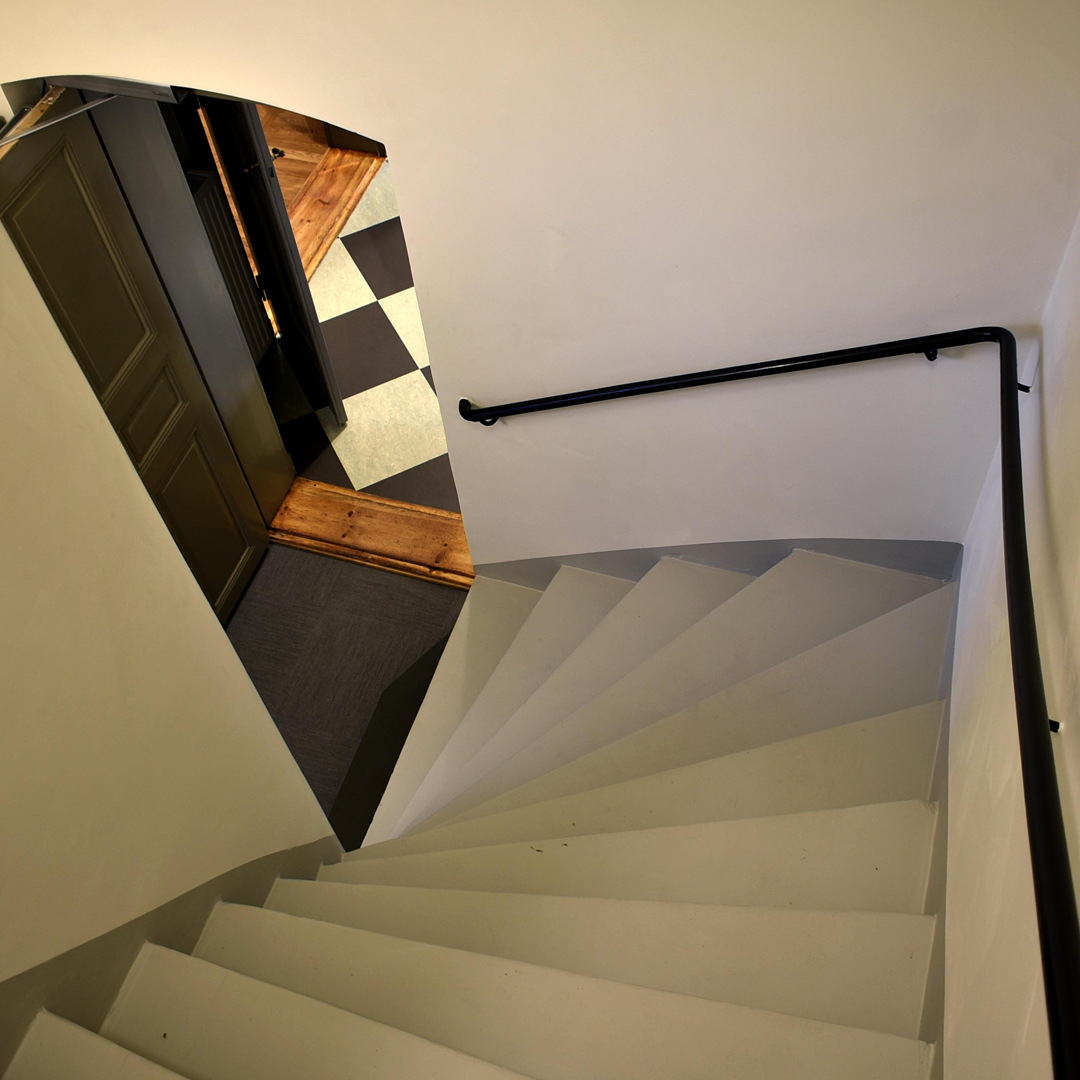 Trapphus på residenset i Kristianstad.