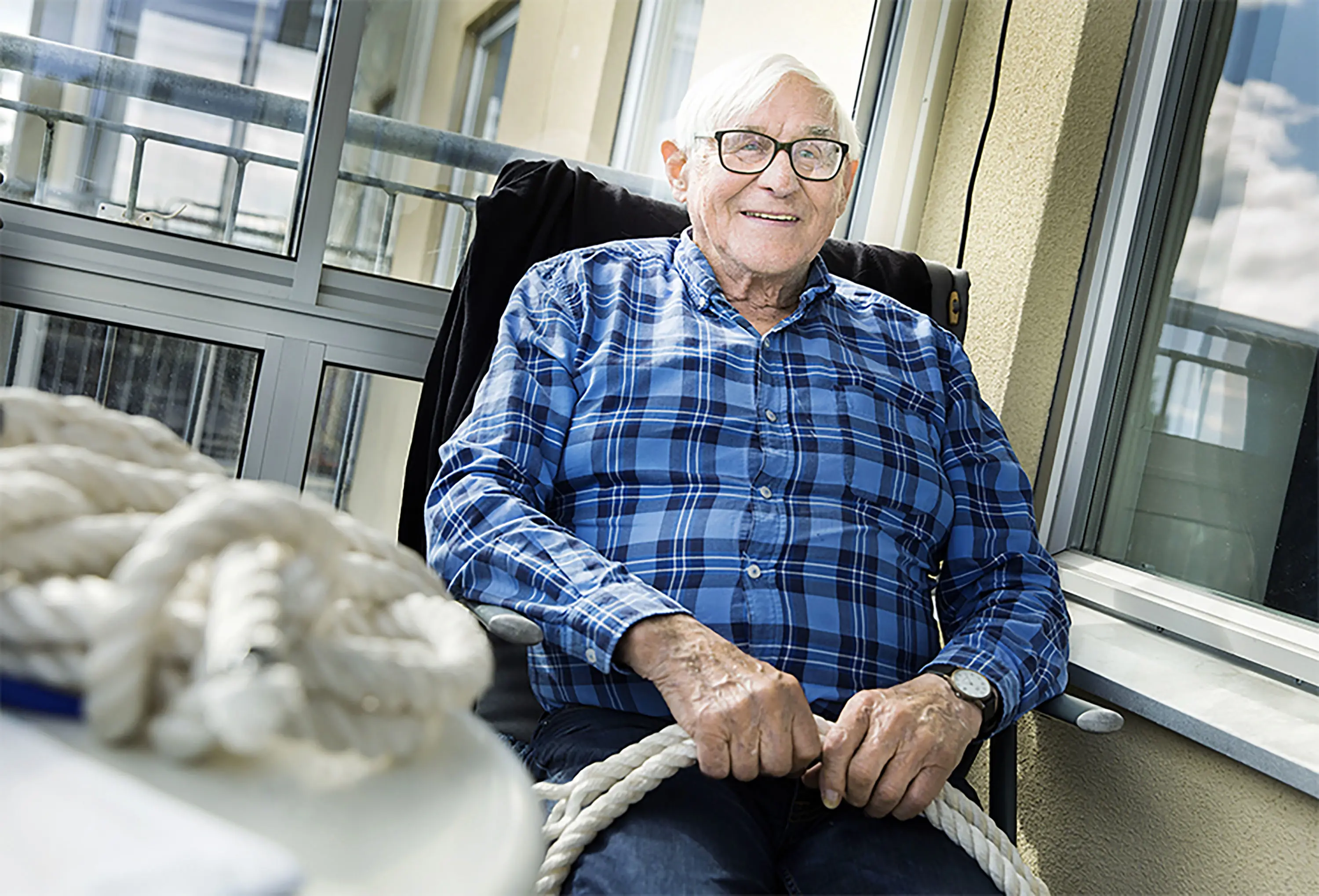 Karl-Erik Vikström, pensionerad lots på Malören