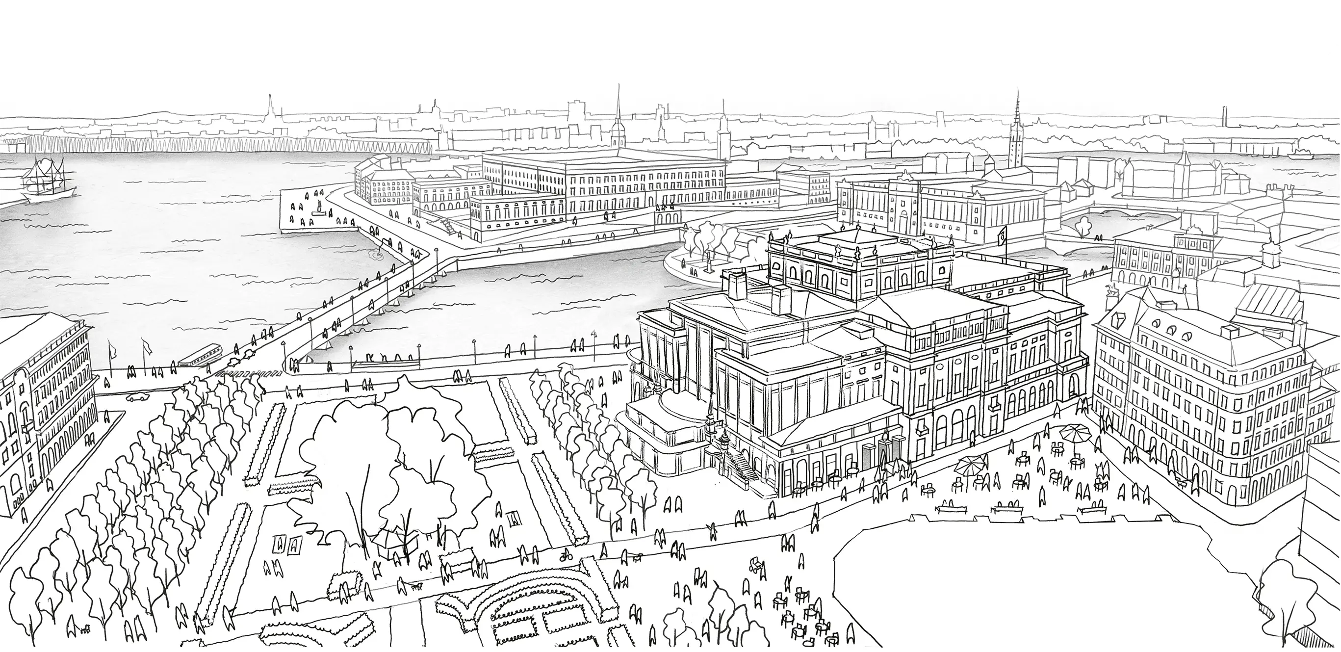 Förstudie Operabyggnaden, idéskiss perspektiv