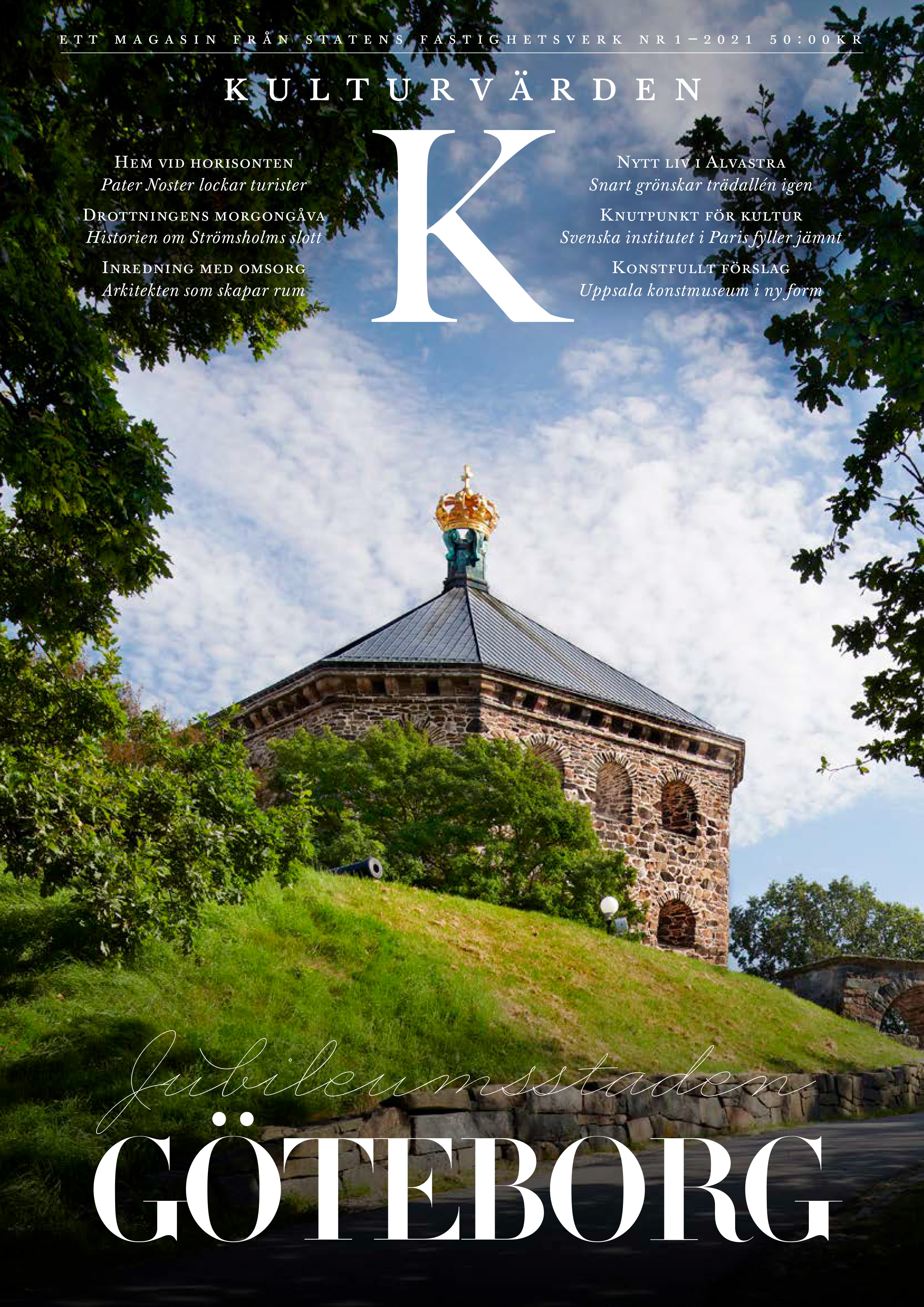 Kulturvärden nr 1, 2021 - omslag med Skansen Kronan i Göteborg. Foto: Bert Leandersson.