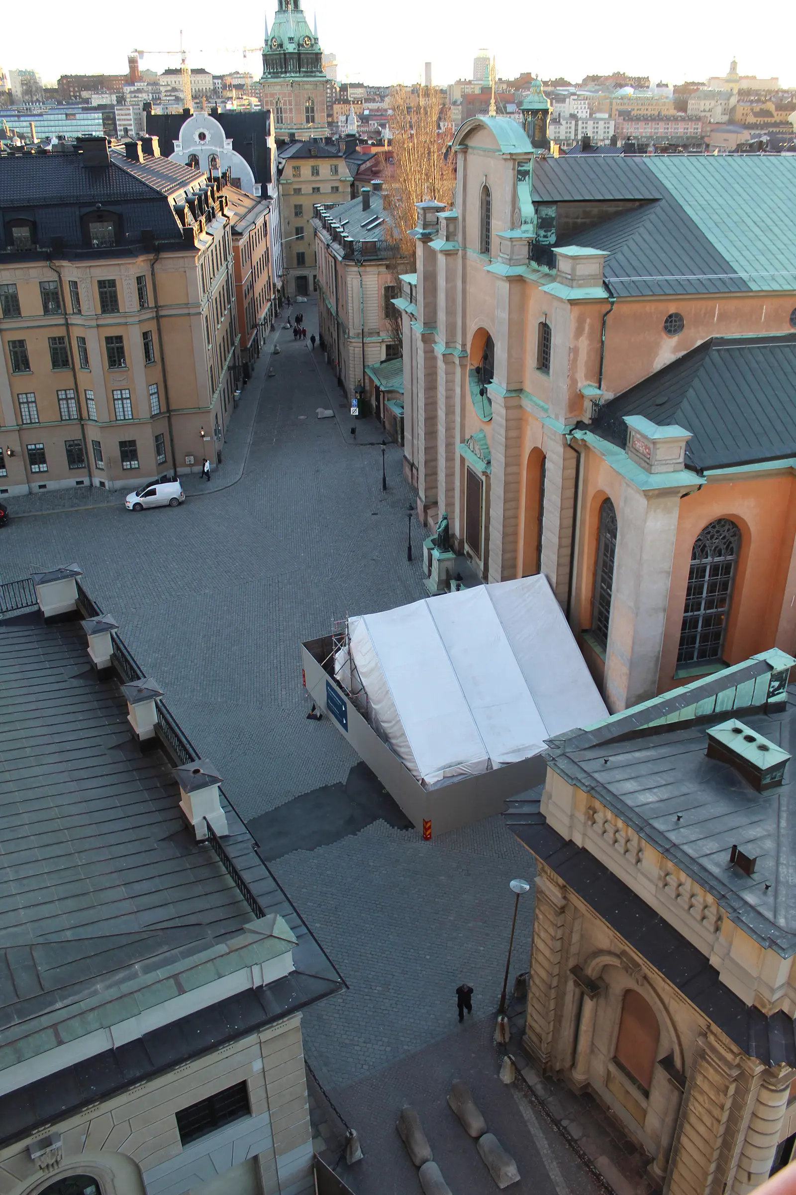 Vy över fyndplats från Stockholms slott