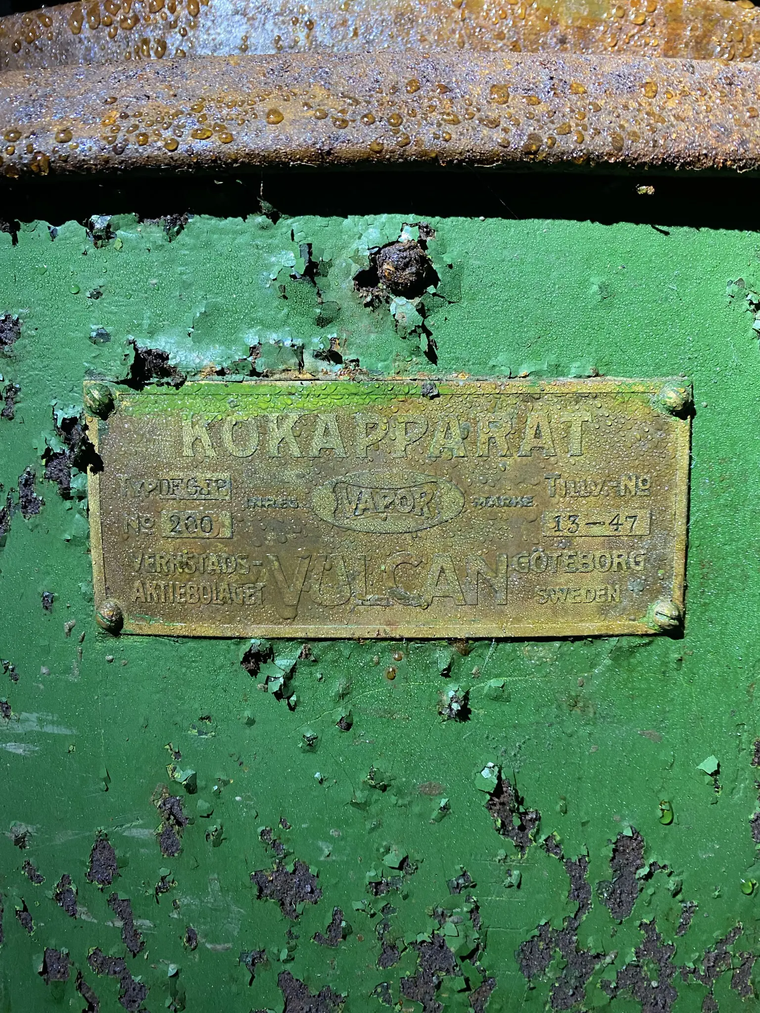 Detalj från kokapparat i Boden
