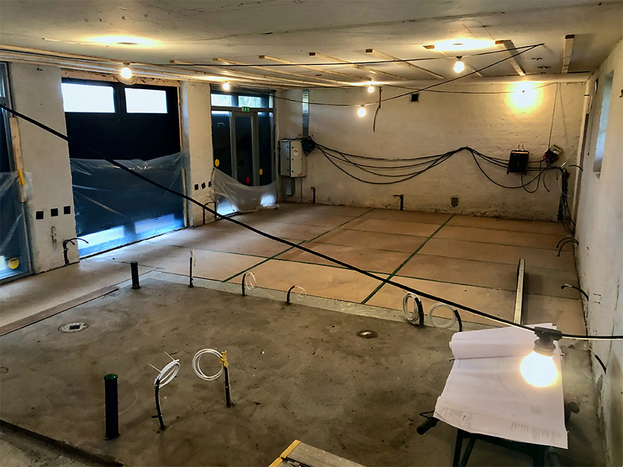 Interiör från renoveringen av garaget
