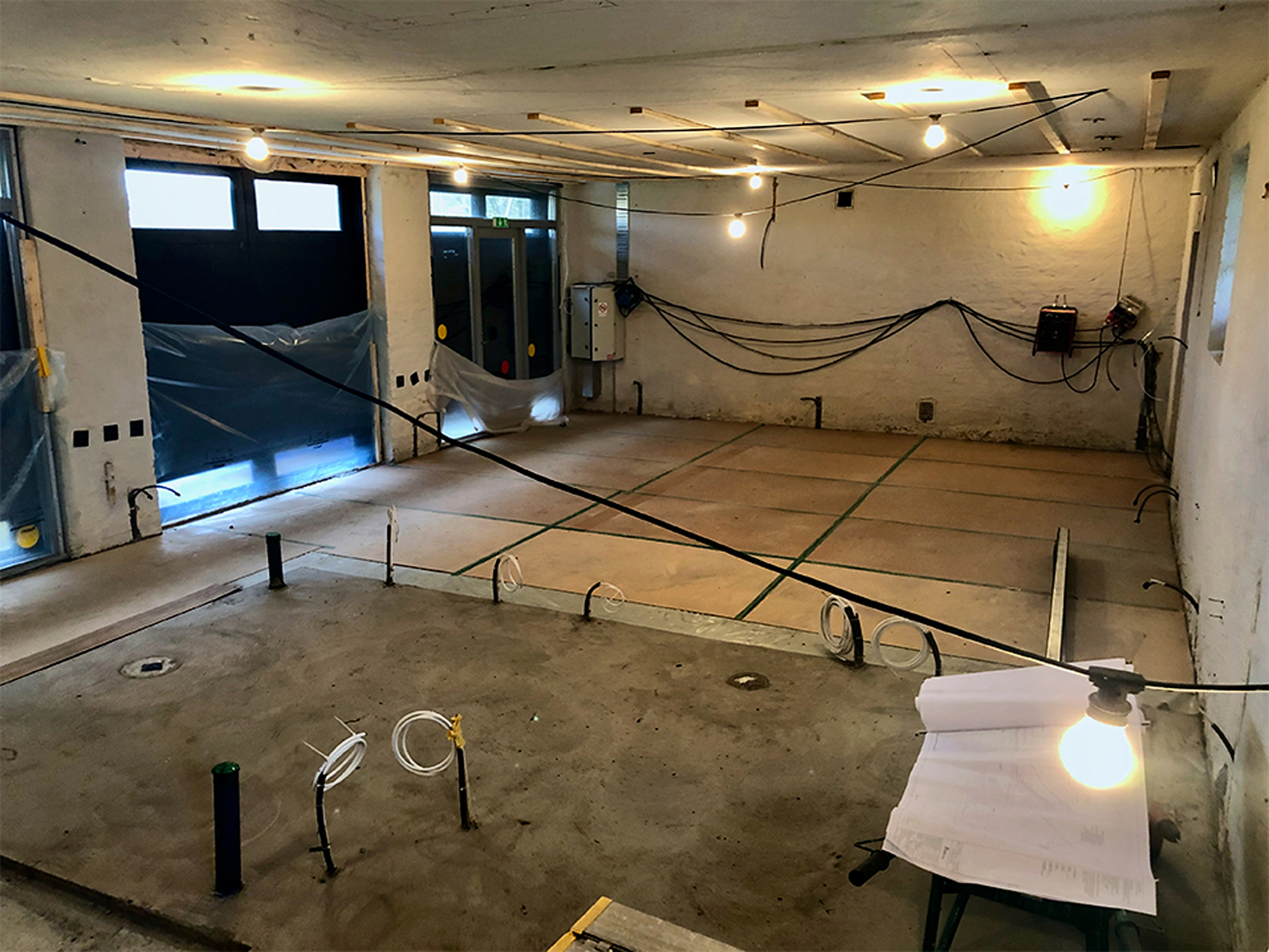Interiör från renoveringen av garaget