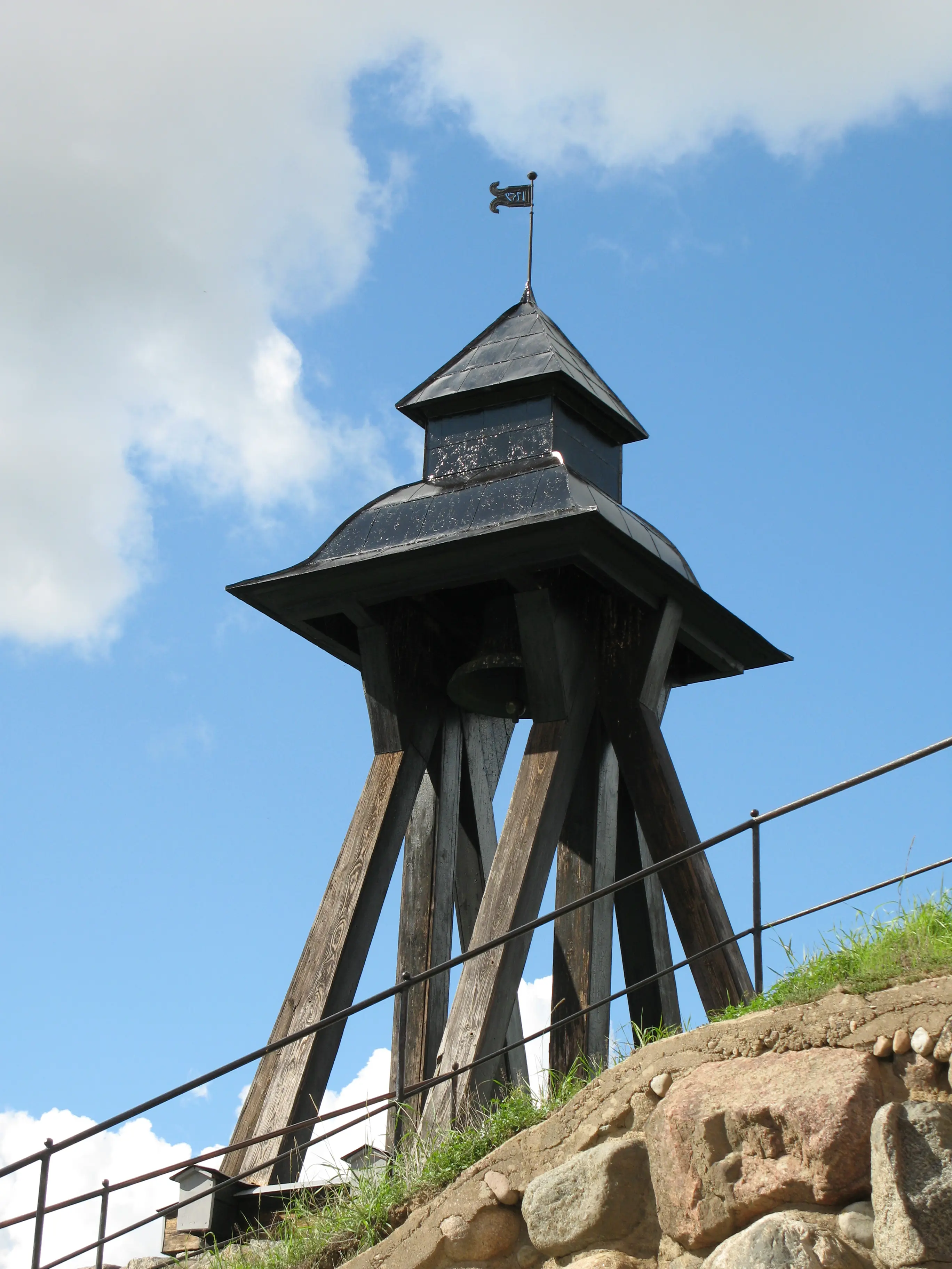Gunillaklockan uppe på bastion Styrbiskop.