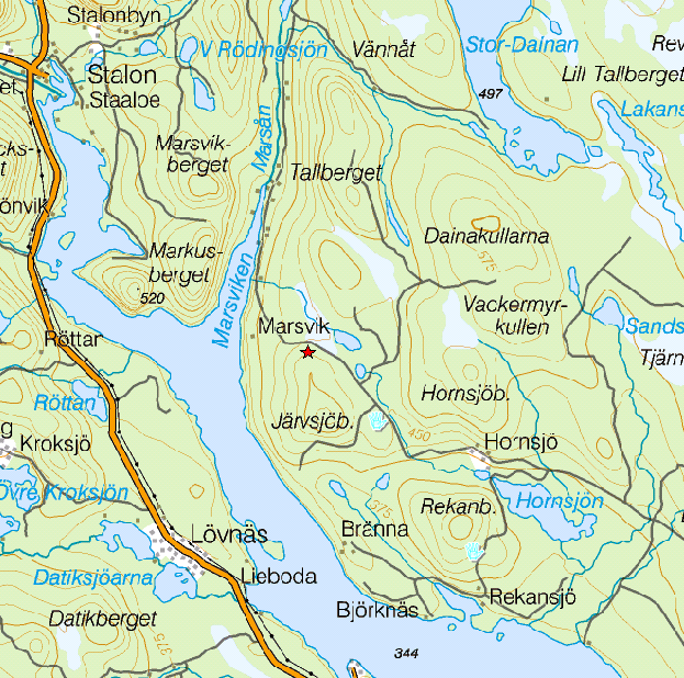 Kartbild över Lövkullen.